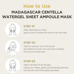 Madagascar Centella Watergel Sheet Ampoule Mask